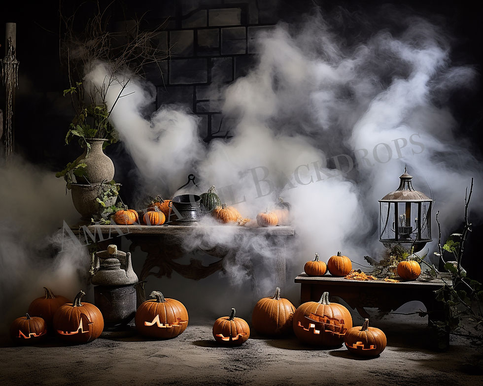 Ghost Children Halloween Backdrop