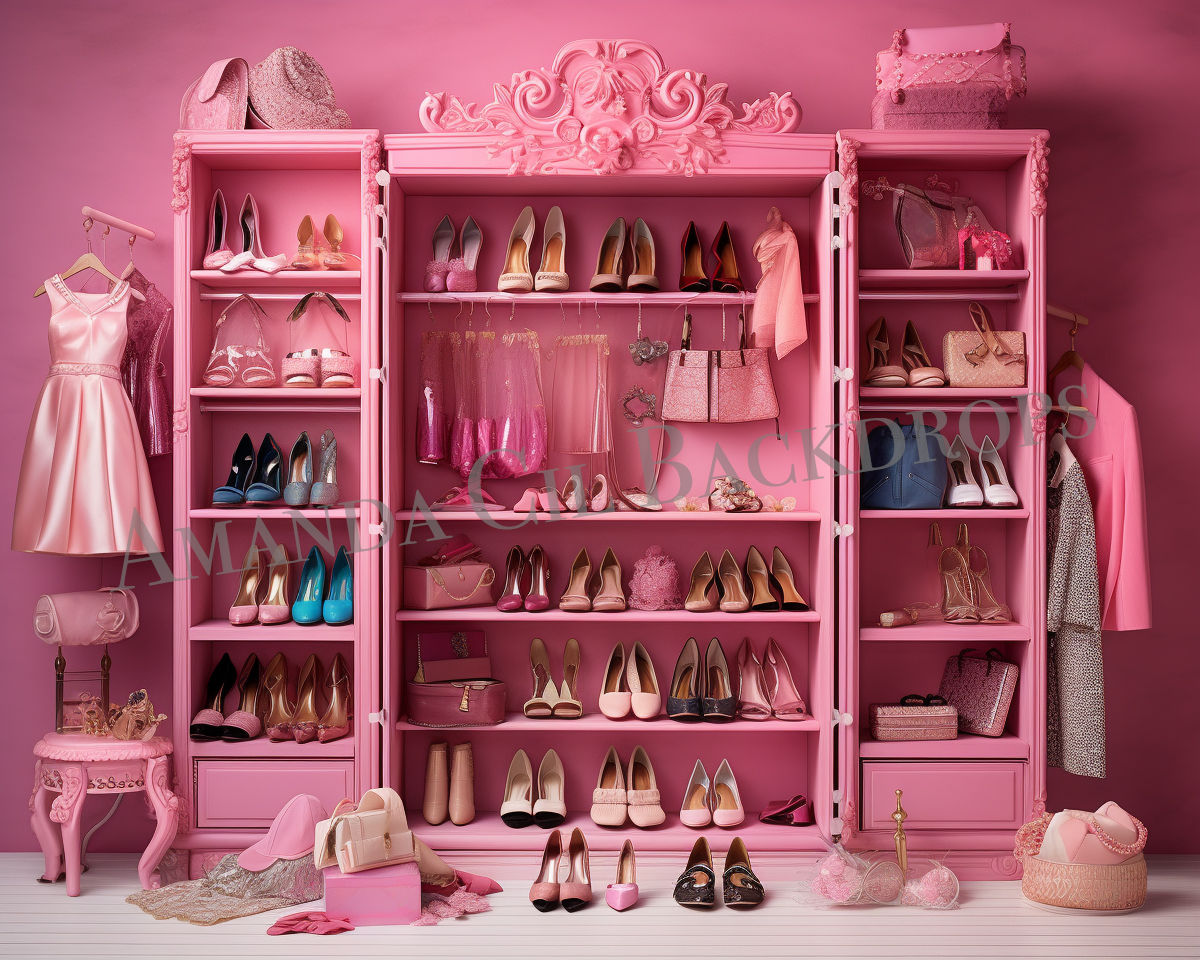 Let's get dressed Barbie Children Barbie Backdrop