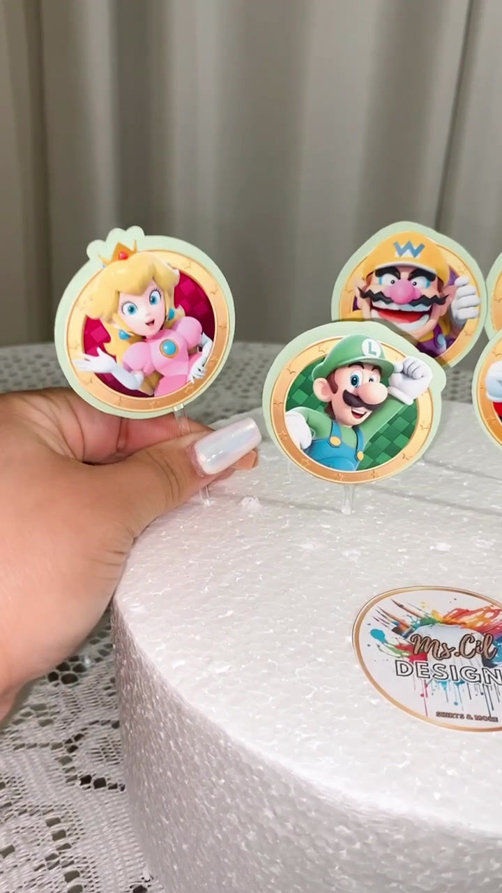 Thumbnail: 12 Custom Regular Cupcake Toppers