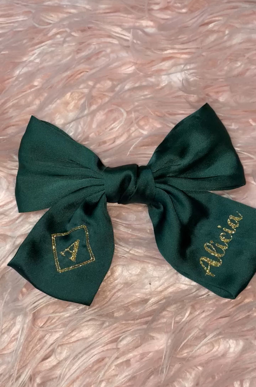 Thumbnail: Personalized Satin Hair Bow
