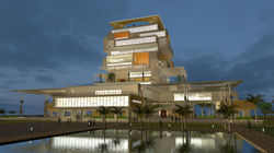 Agriculture University_Guntur_Lam_Administrative Building_Option 5_Night View