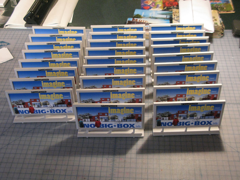 mini billboards for a pledge