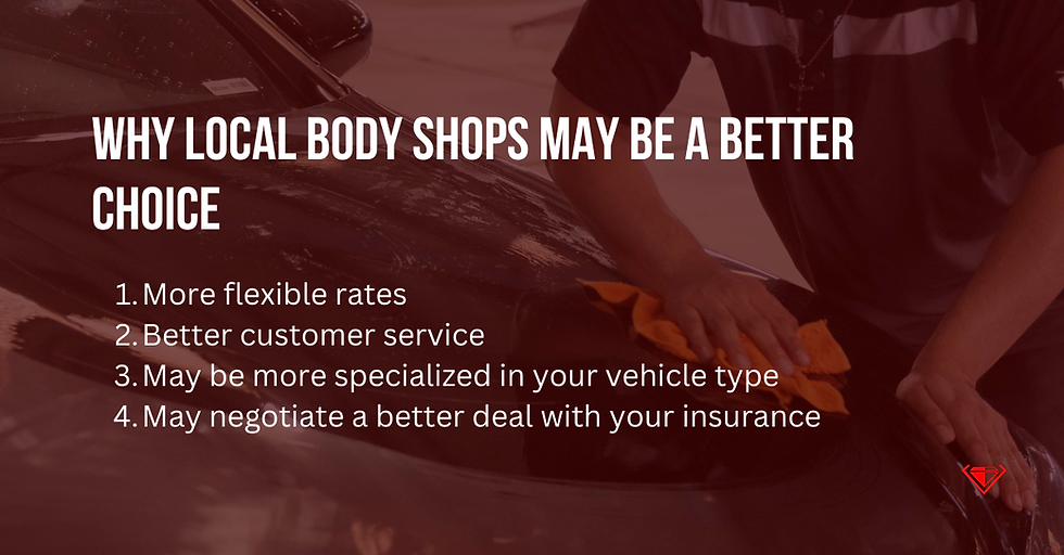 Why local body shops are better than insurance referred body shops