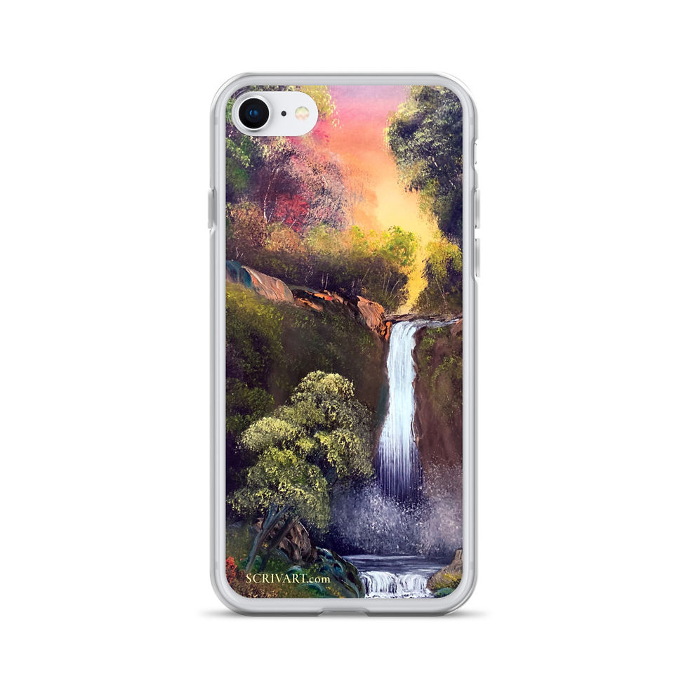 Thumbnail: Clear Case for iPhone - Waterfall Respite Early Work Landscape Painting Display