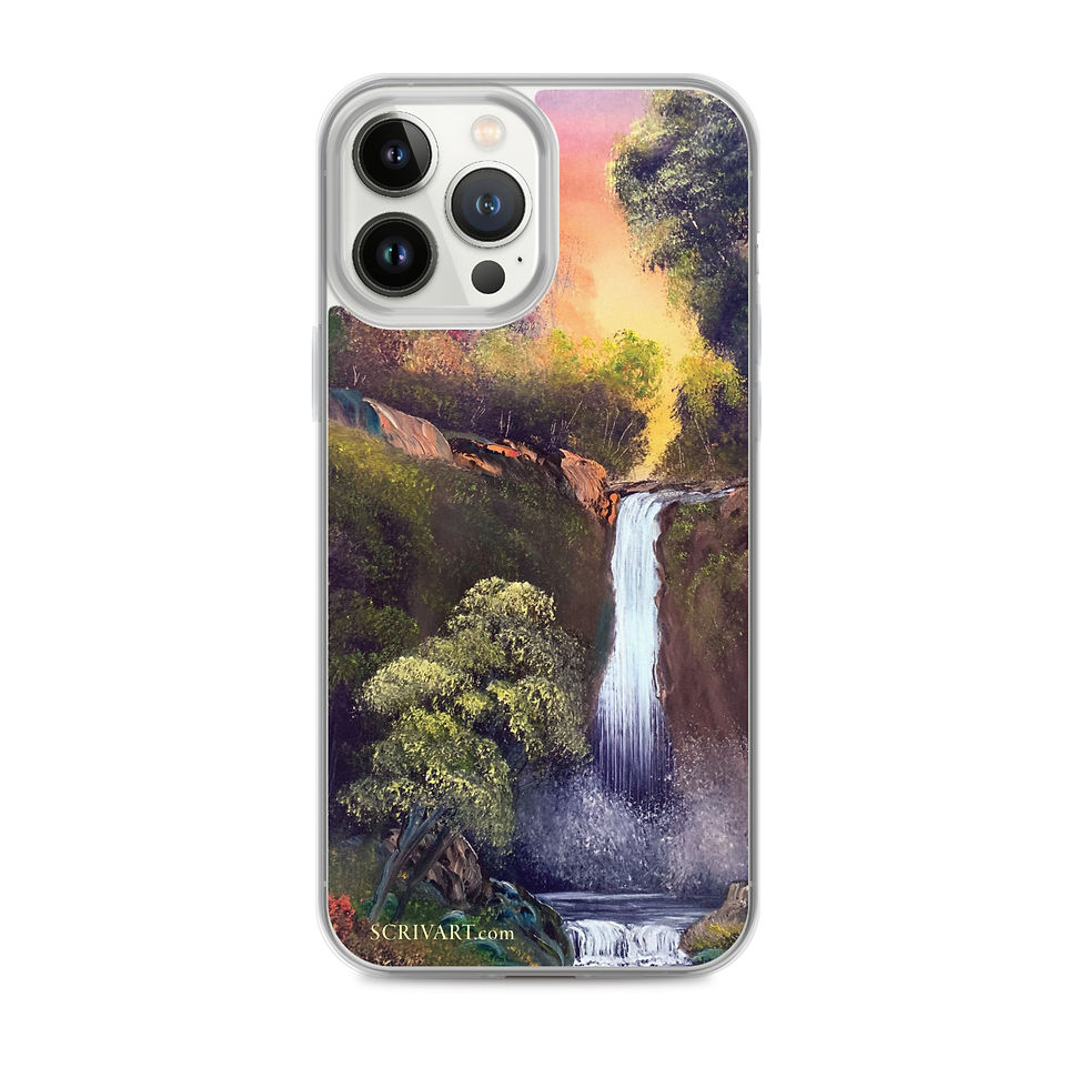 Thumbnail: Clear Case for iPhone - Waterfall Respite Early Work Landscape Painting Display
