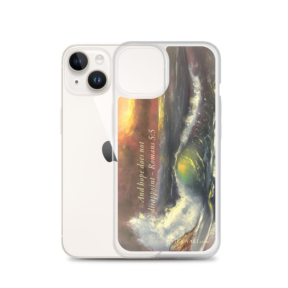 Thumbnail: Clear Case for iPhone - Dawns Light Romans 5v5 Seascape Painting Display