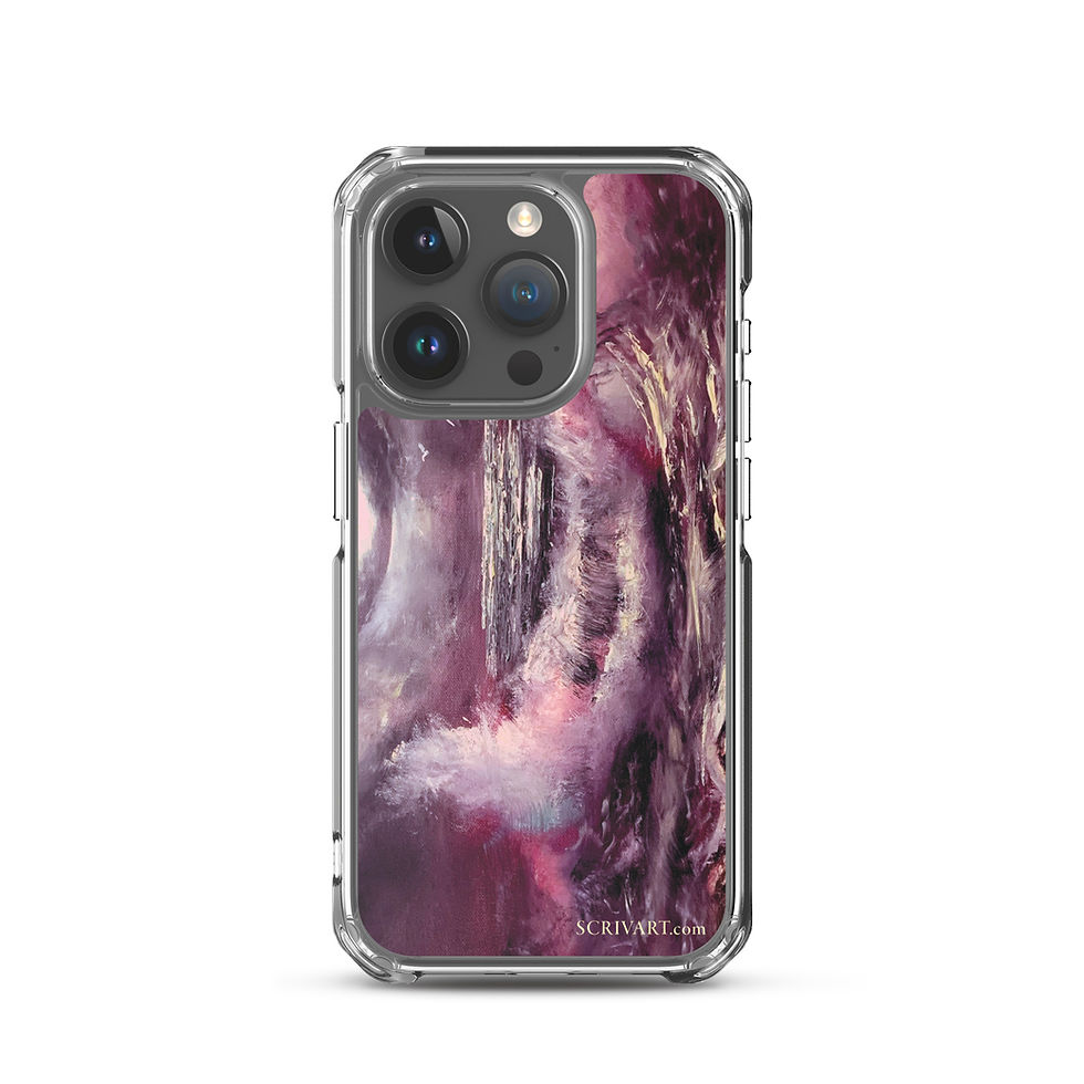 Thumbnail: Clear Case for iPhone - Sunlit Sky Seascape Painting Display