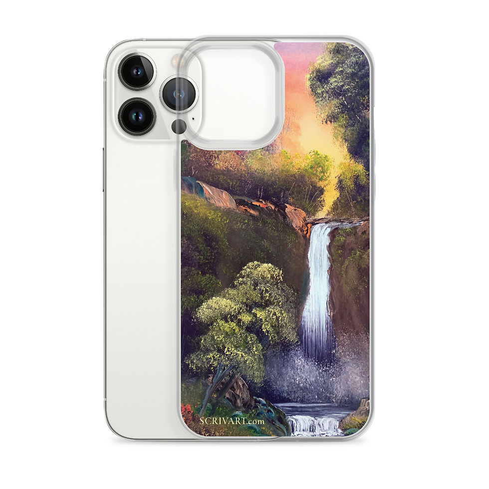 Thumbnail: Clear Case for iPhone - Waterfall Respite Early Work Landscape Painting Display