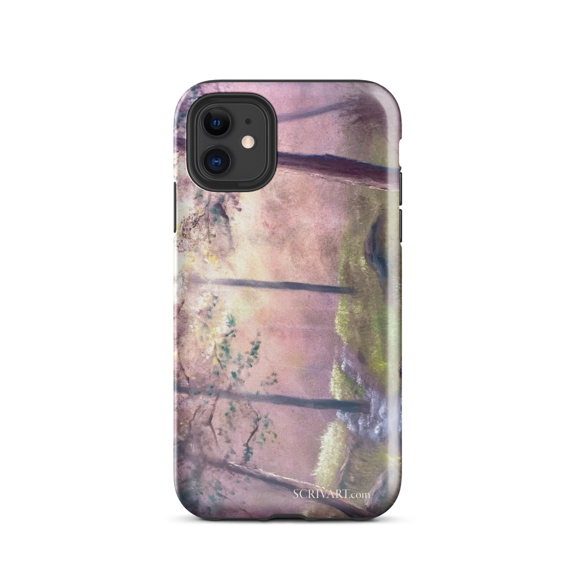 Tough Case for iPhone® - Wooded Creek Painting Display