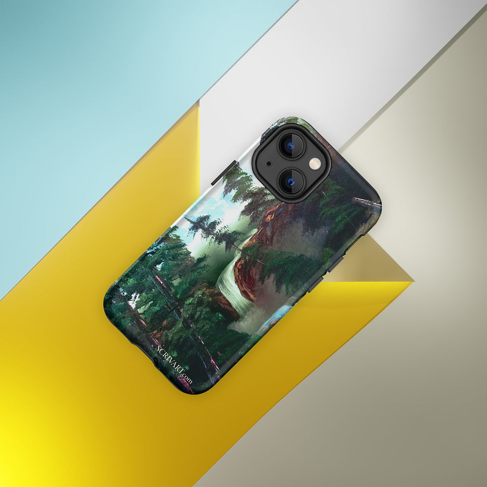 Thumbnail: Tough Case for iPhone® - Cascade Falls Painting Display