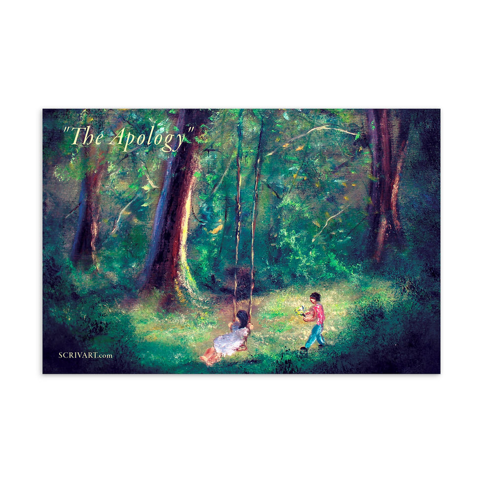 Standard Postcard-The Apology Painting Display
