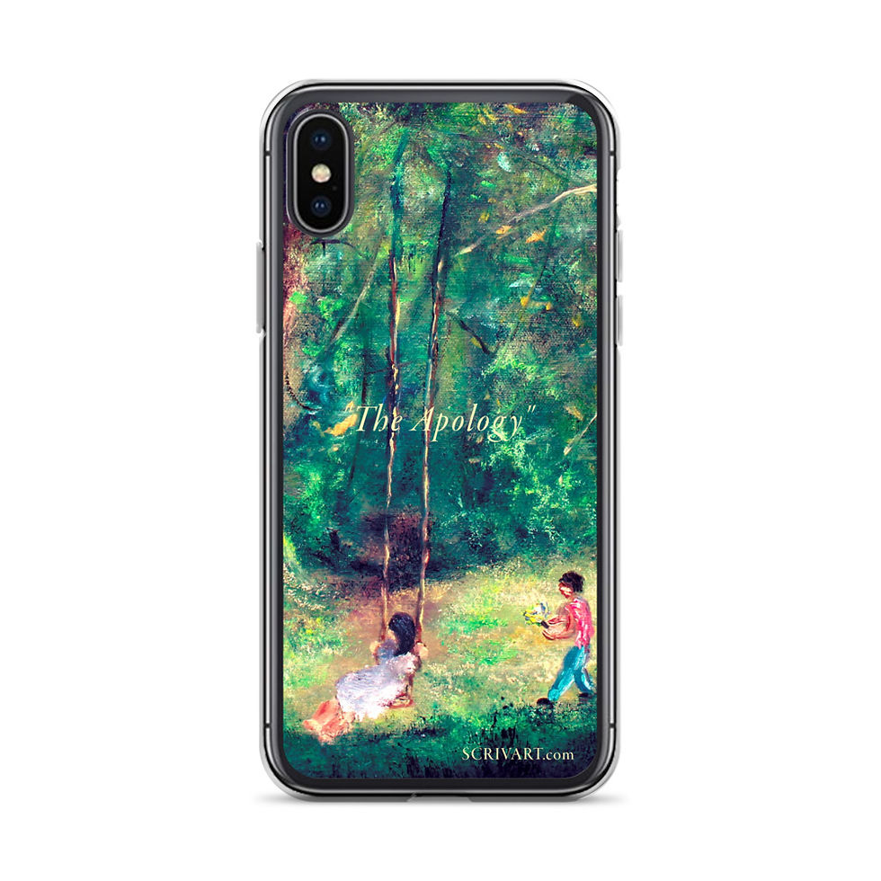 Thumbnail: Clear Case for iPhone - The Apology Landscape Painting Display