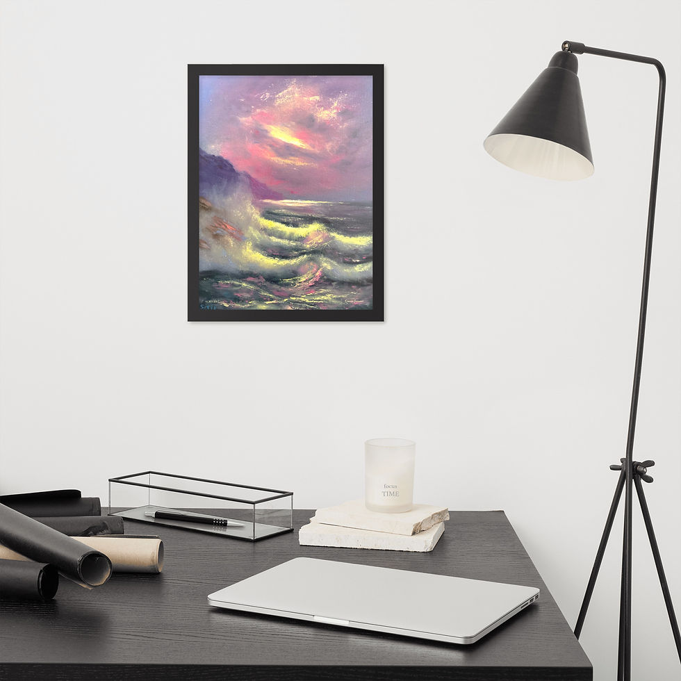 Thumbnail: Framed photo paper poster - Seascape Wonder Painting
