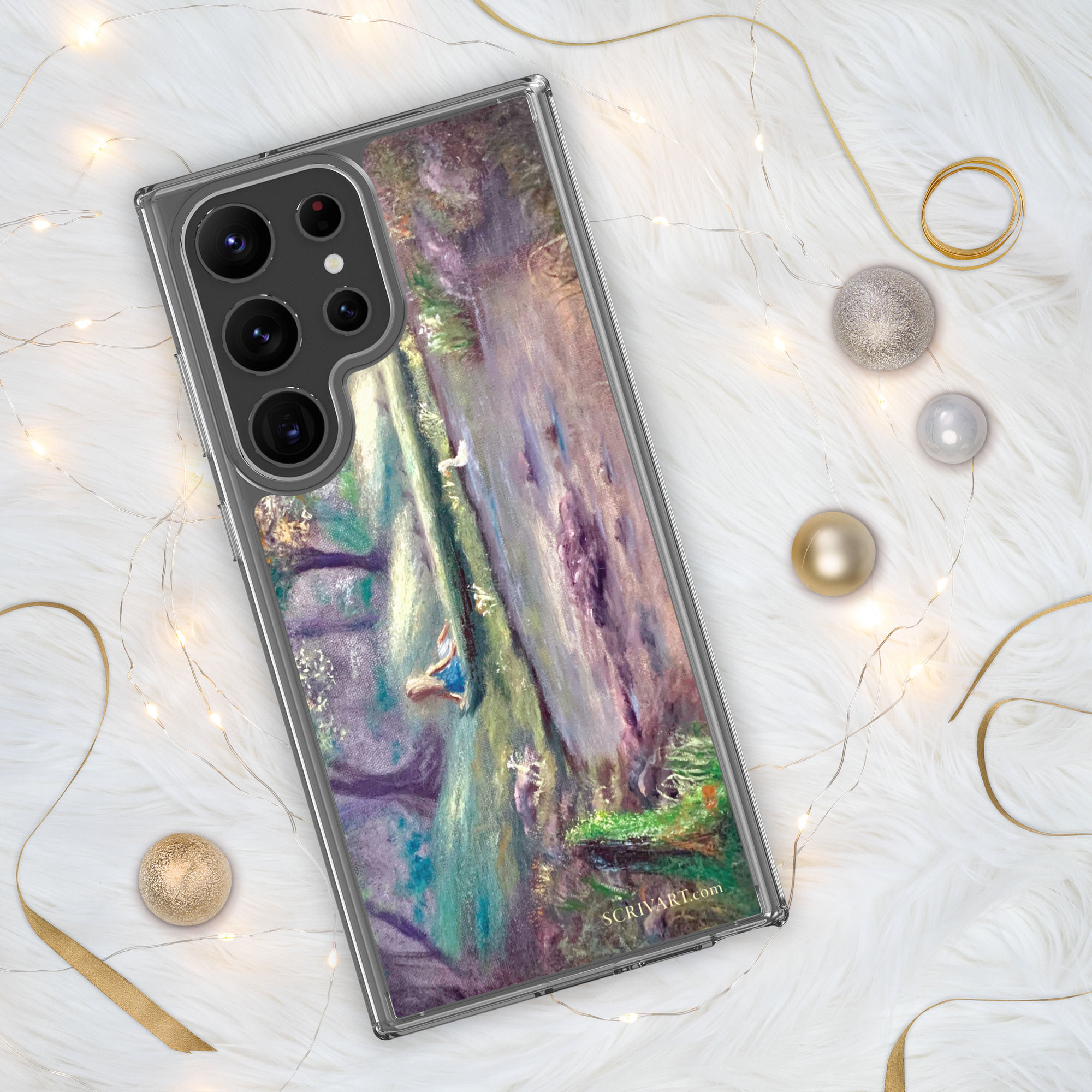 Samsung Clear Case - Quiet Waters Landscape Painting Display