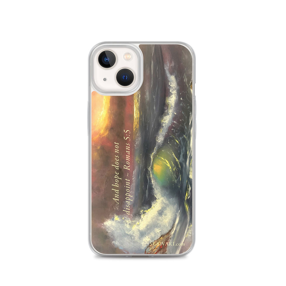 Thumbnail: Clear Case for iPhone - Dawns Light Romans 5v5 Seascape Painting Display