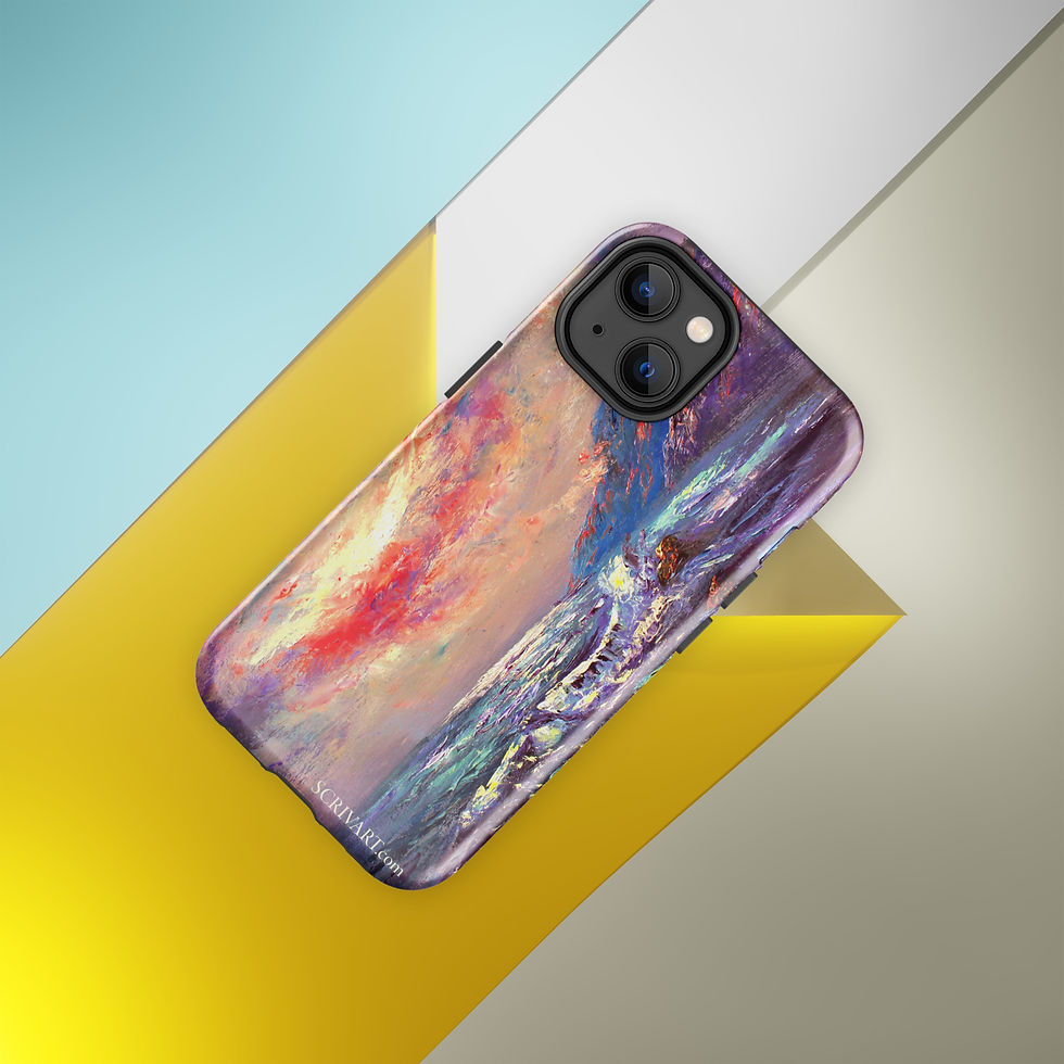 Thumbnail: Tough Case for iPhone® - Coastal Glow knife Painting Display