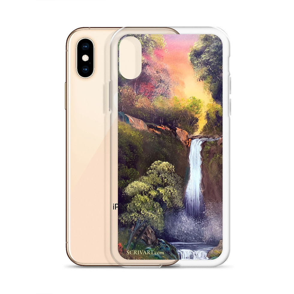 Thumbnail: Clear Case for iPhone - Waterfall Respite Early Work Landscape Painting Display
