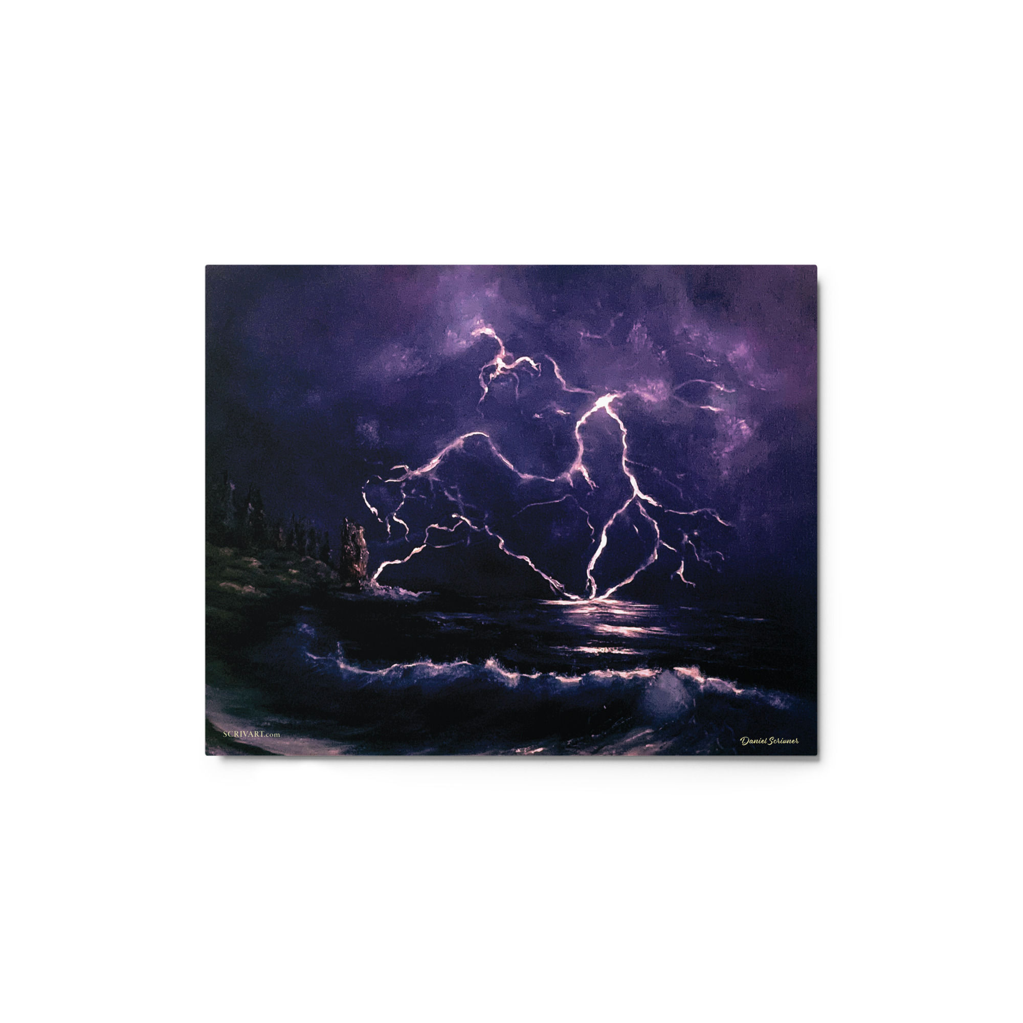 Metal print - Thunderclap Seascape Display Painting