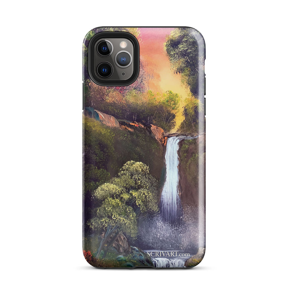 Thumbnail: Tough Case for iPhone® - Waterfall respite painting Display