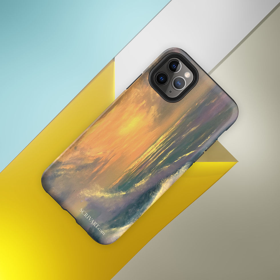 Thumbnail: Tough Case for iPhone® - Bright Open Ocean painting Display