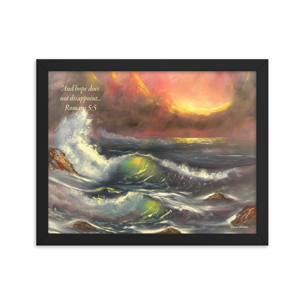 Framed Photo Paper Poster - Dawns Early Light Romans 5v5 Painting
