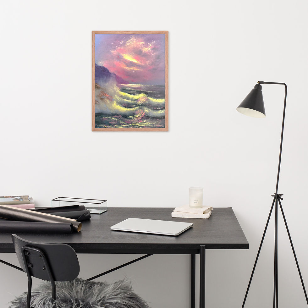 Thumbnail: Framed photo paper poster - Seascape Wonder Painting