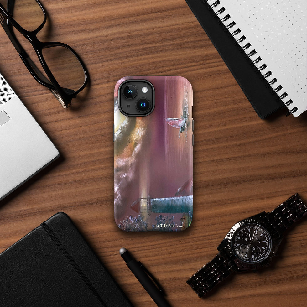 Thumbnail: Tough Case for iPhone® - Oval Sailboat Lighthouse Display