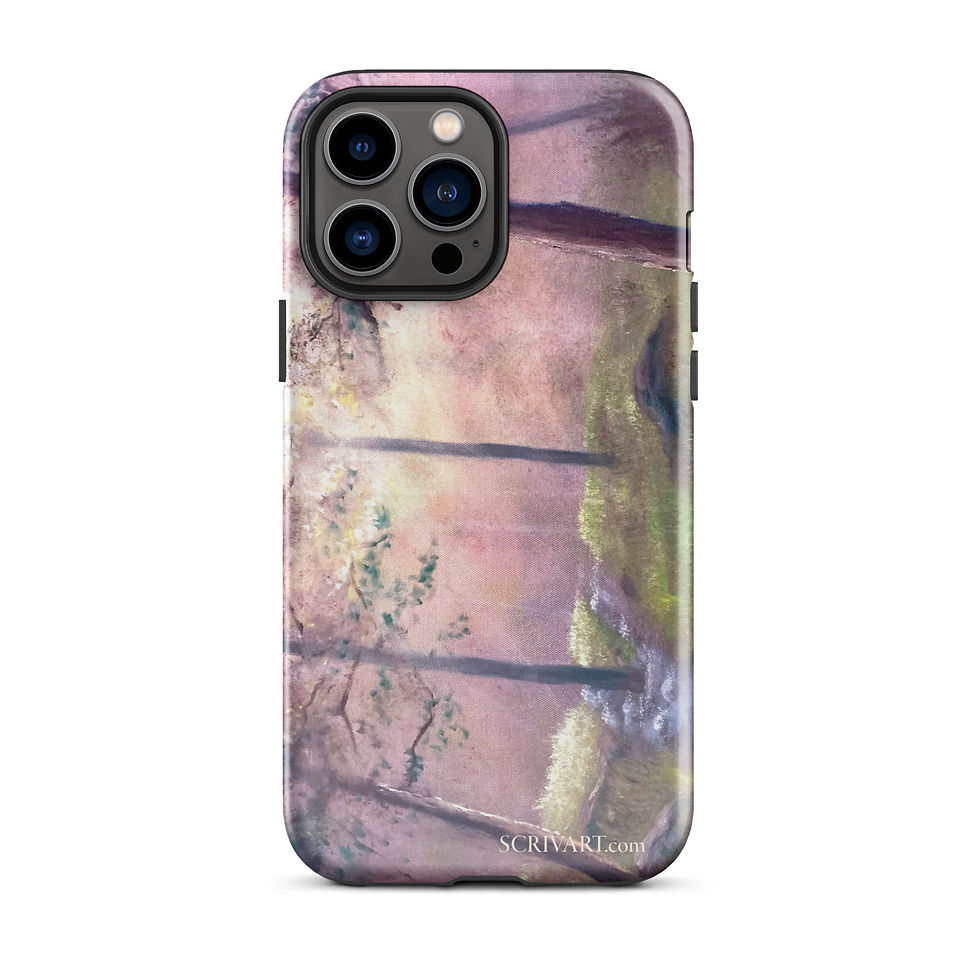 Thumbnail: Tough Case for iPhone® - Wooded Creek Painting Display