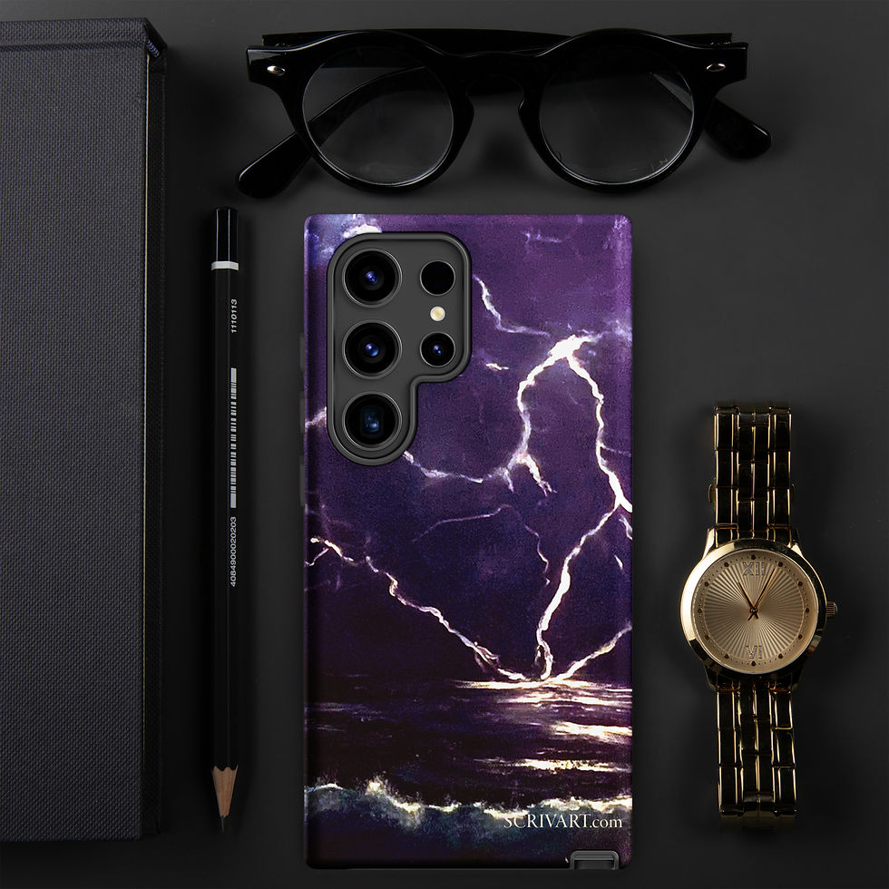 Thumbnail: Tough case for Samsung® - Thunderclap Seascape painting display