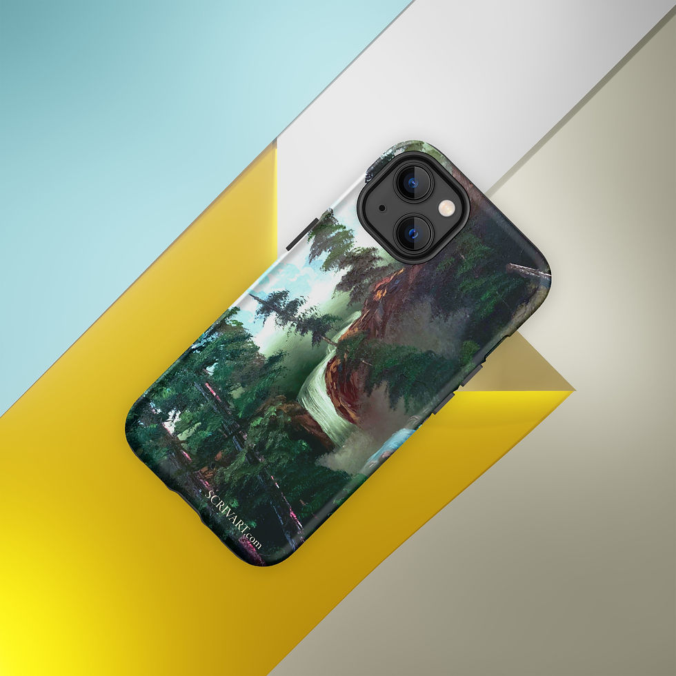 Thumbnail: Tough Case for iPhone® - Cascade Falls Painting Display