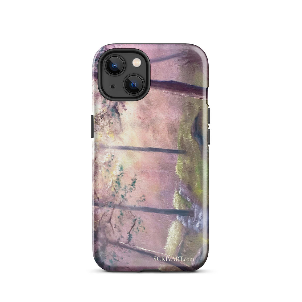 Thumbnail: Tough Case for iPhone® - Wooded Creek Painting Display