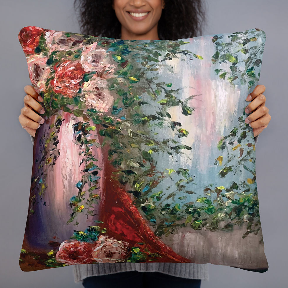 Thumbnail: Display Pillow - Knife Window Floral Painting Display
