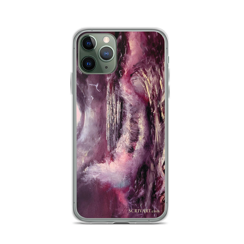 Thumbnail: Clear Case for iPhone - Sunlit Sky Seascape Painting Display