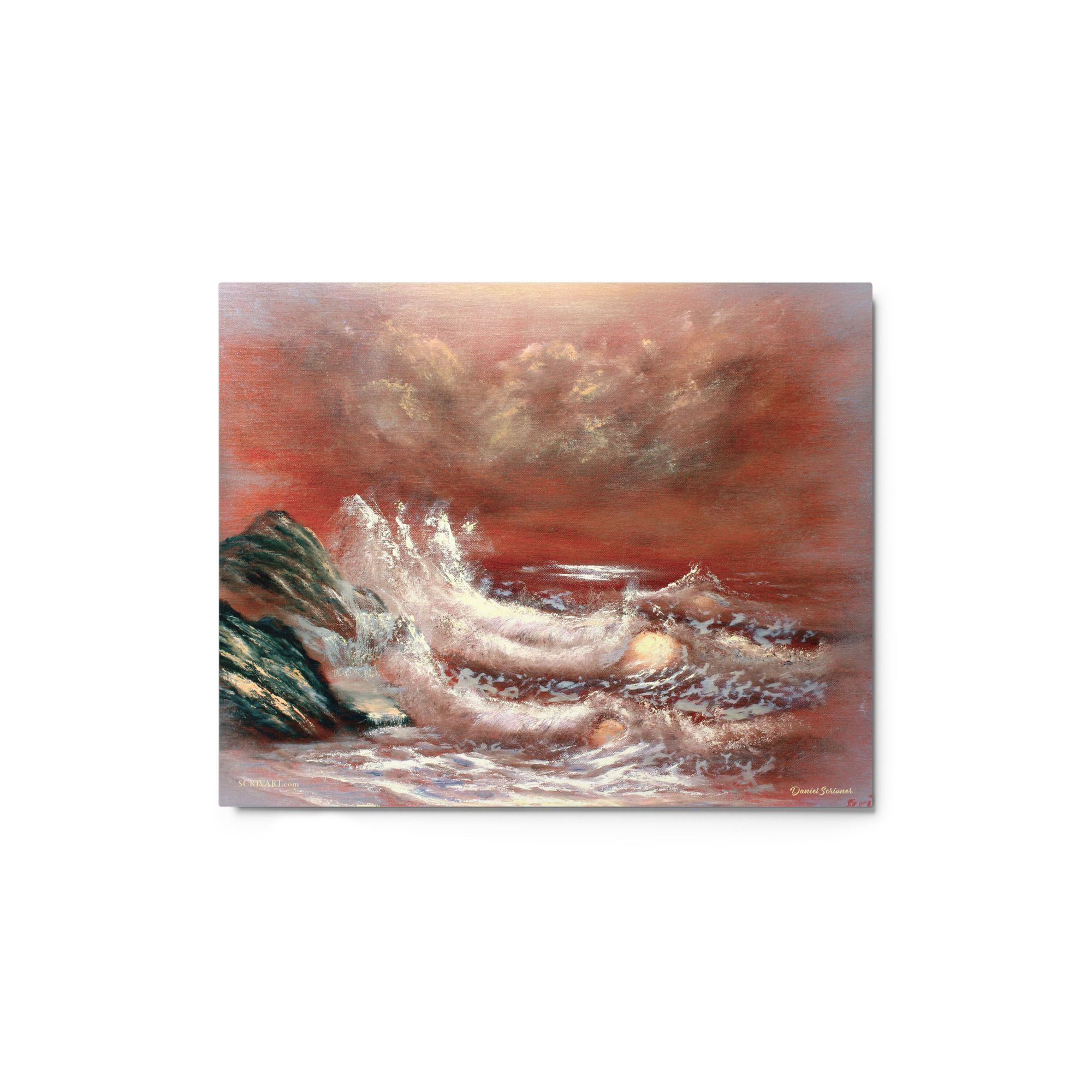 Metal print - Red Sea Vignette Seascape Display Painting