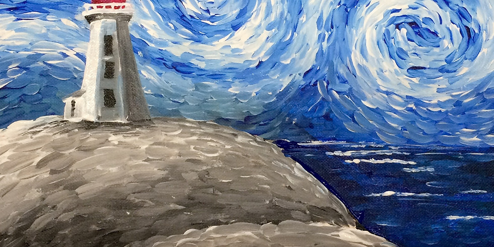 Kids Art Club -Van Gogh Style Lighthouse Landscape