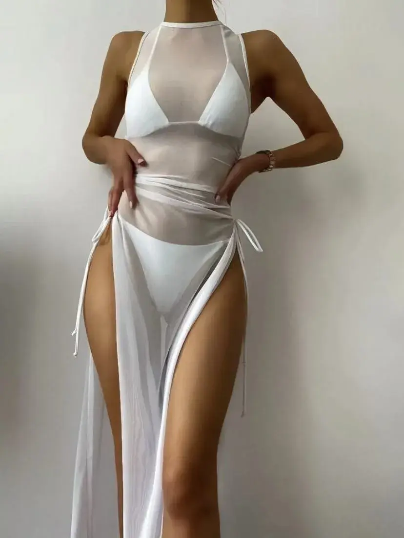 Thumbnail: three piece swimsuit cover swimwear beach cover