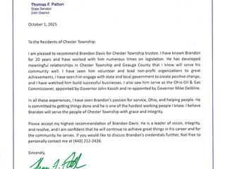 Brandon Davis for Trustee Leadership & Support News