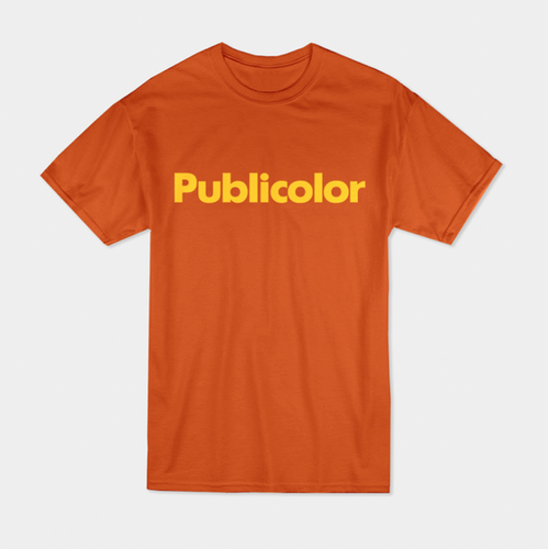 ◇LENINA◇ CALLA city print Tshirt_ORANGE Optimistic Orange - Adult T-Shirt | Publicolor