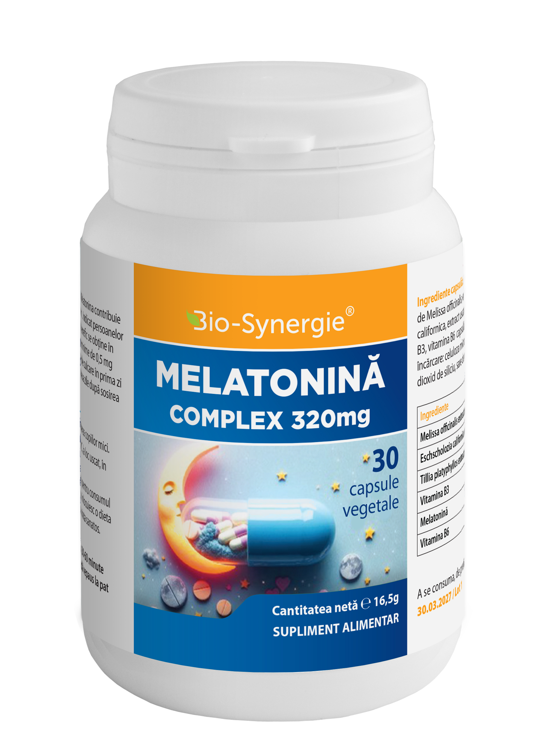 Melatonina Complex, 320 mg, 30 capsule