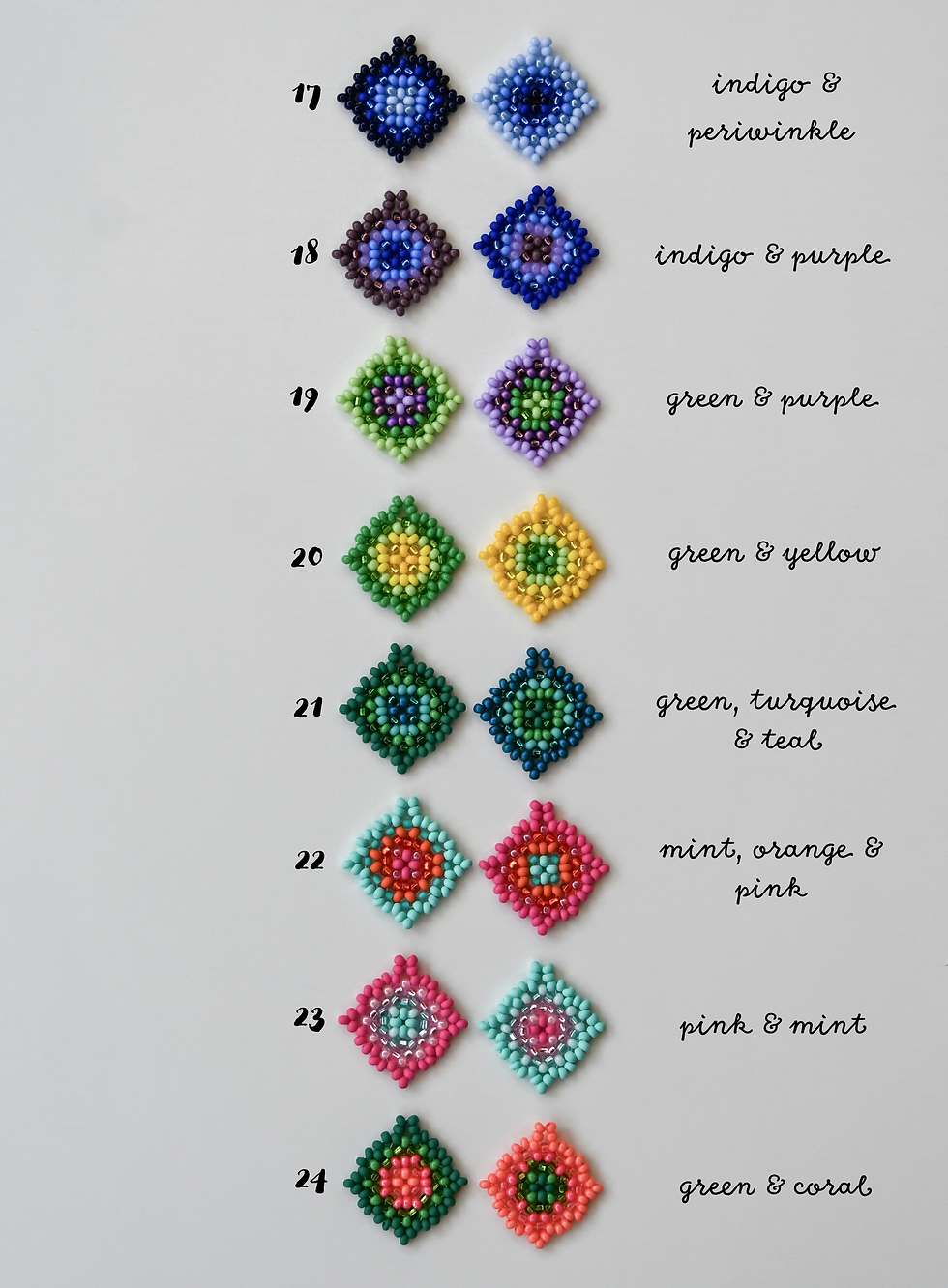 Thumbnail: Beaded Granny Square Earrings | Double