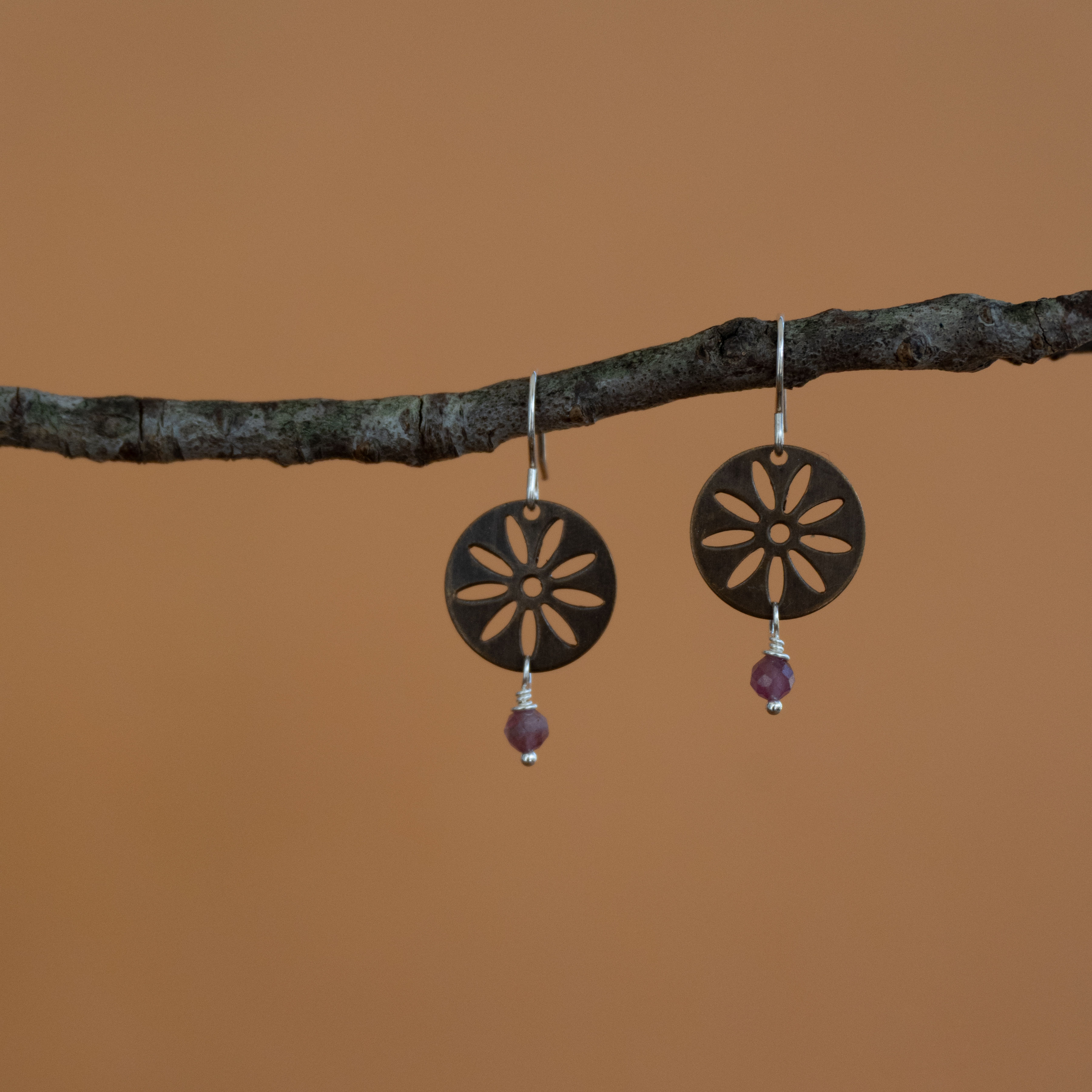 Tourmaline & Daisy Earrings