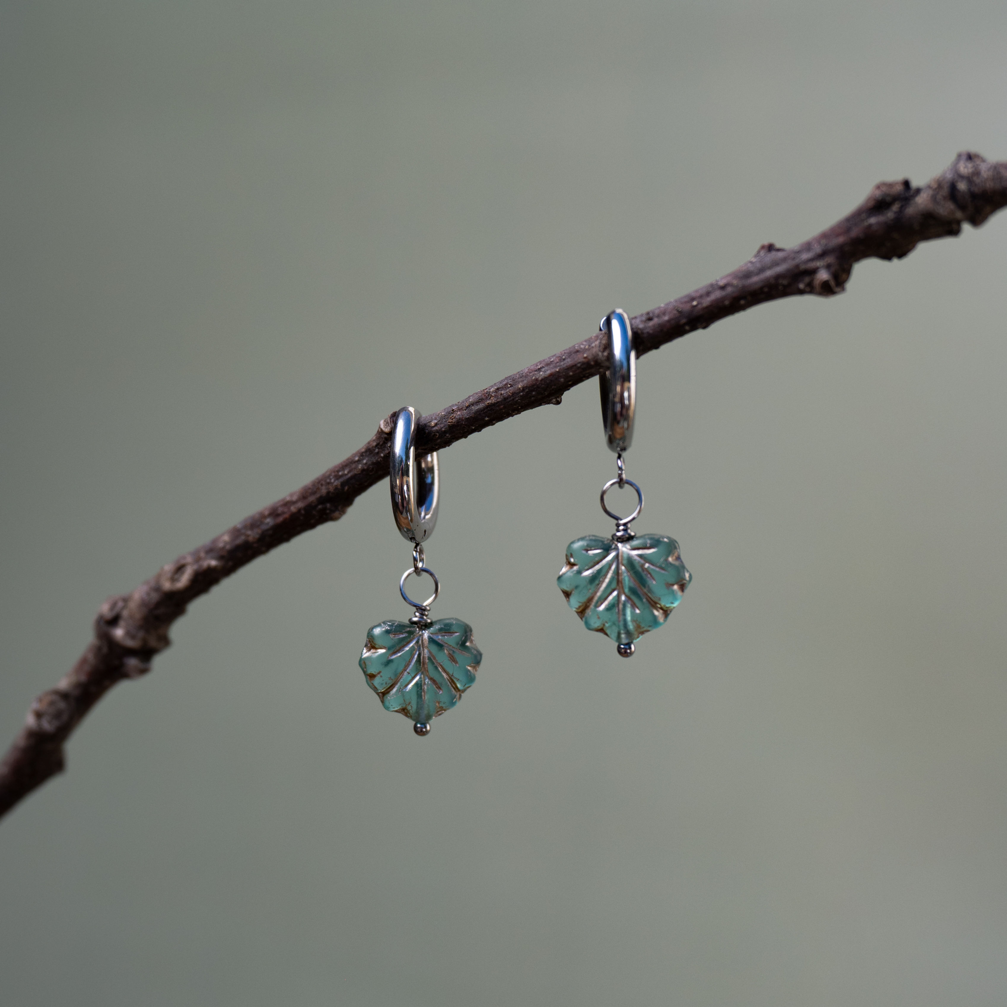 Huggie Hoops | Leaves