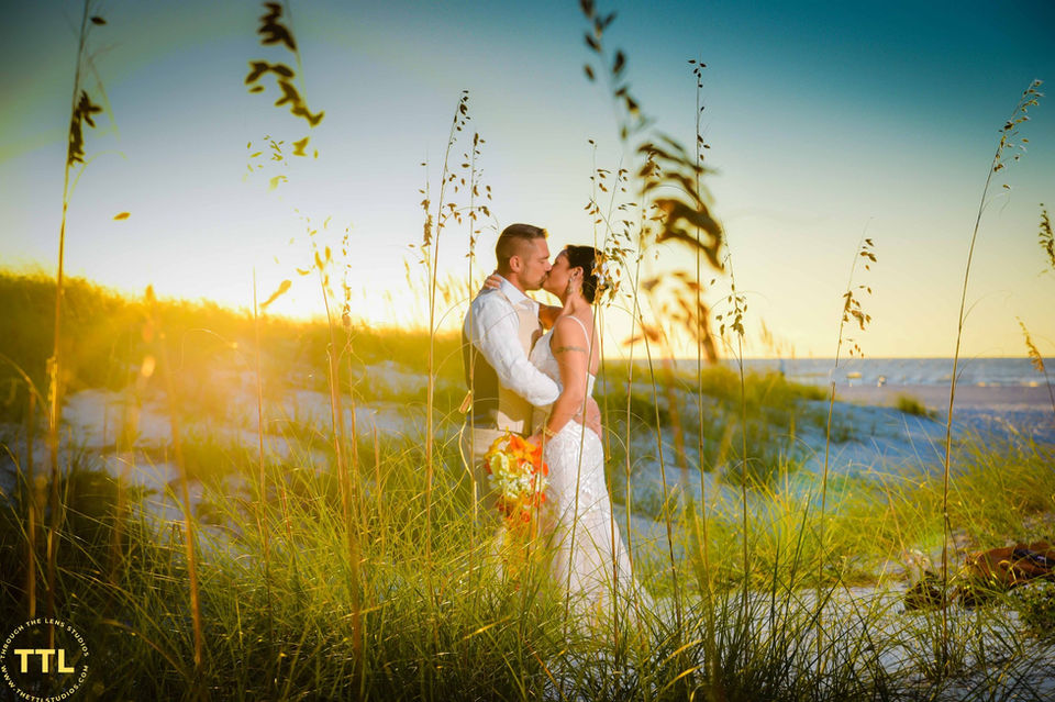 Sea oats beach wedding
