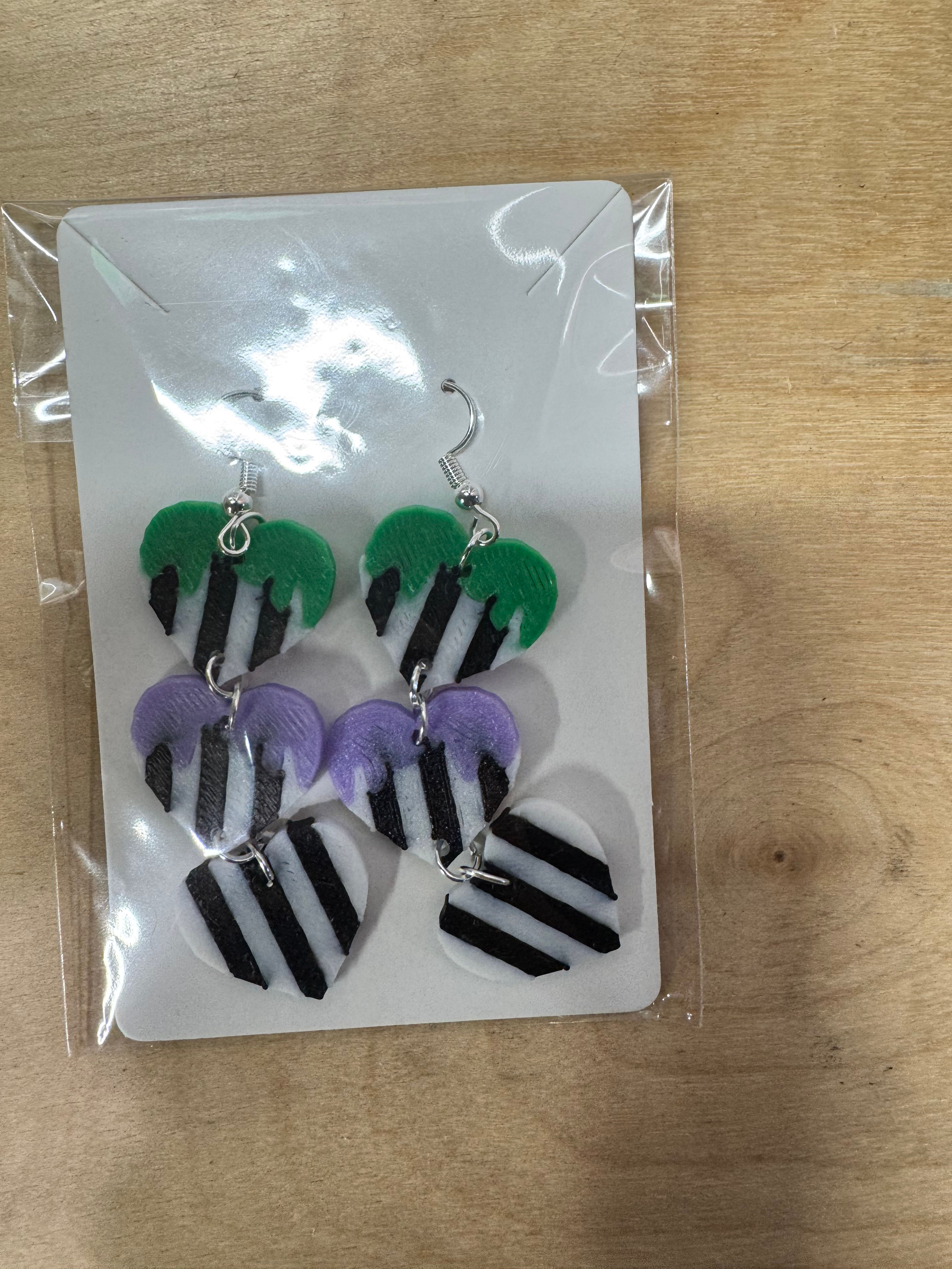 Beetle juice earrings