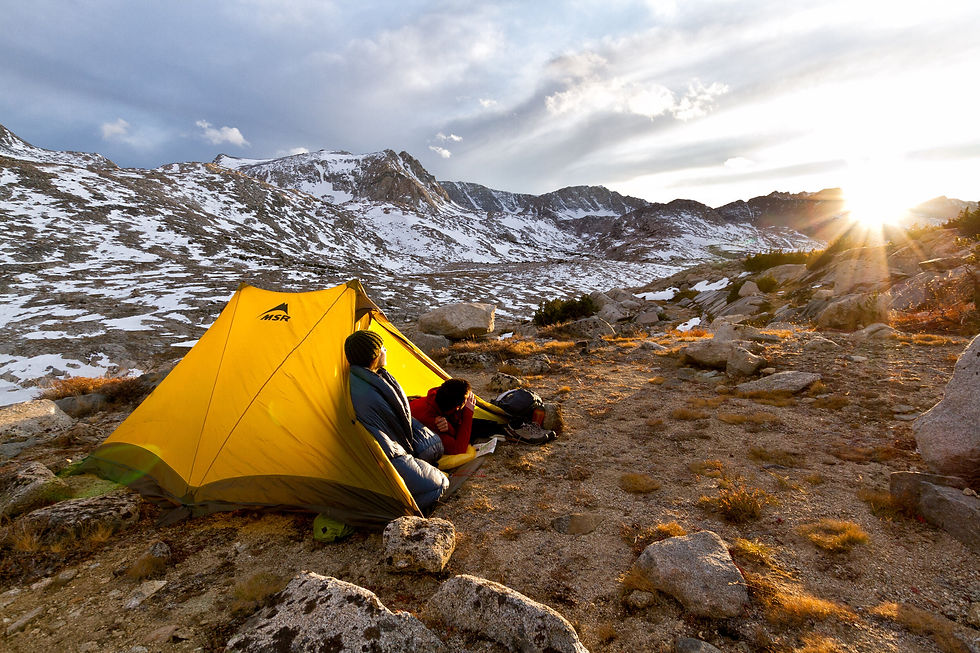 Matera+outdoor+adventure+lifestyle+camp+Piute+Pass+sunset+dhb34-047