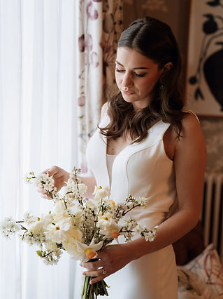 Bride with bouquet