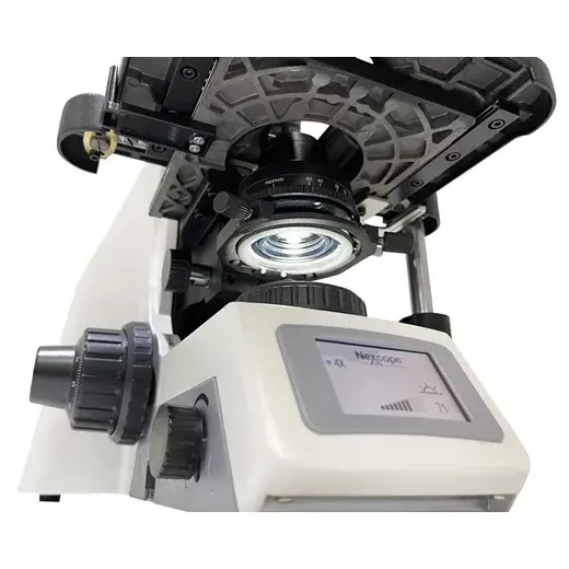 Miniatura: Microscopio Binocular Planacromático Infinito 1000x com display digital e cabeço