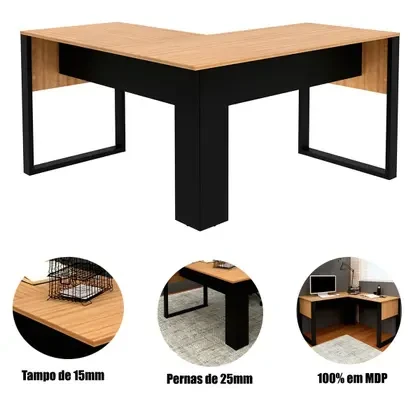 Miniatura: Mesa de Canto para Escritório em L MDP - Tecnomobili
