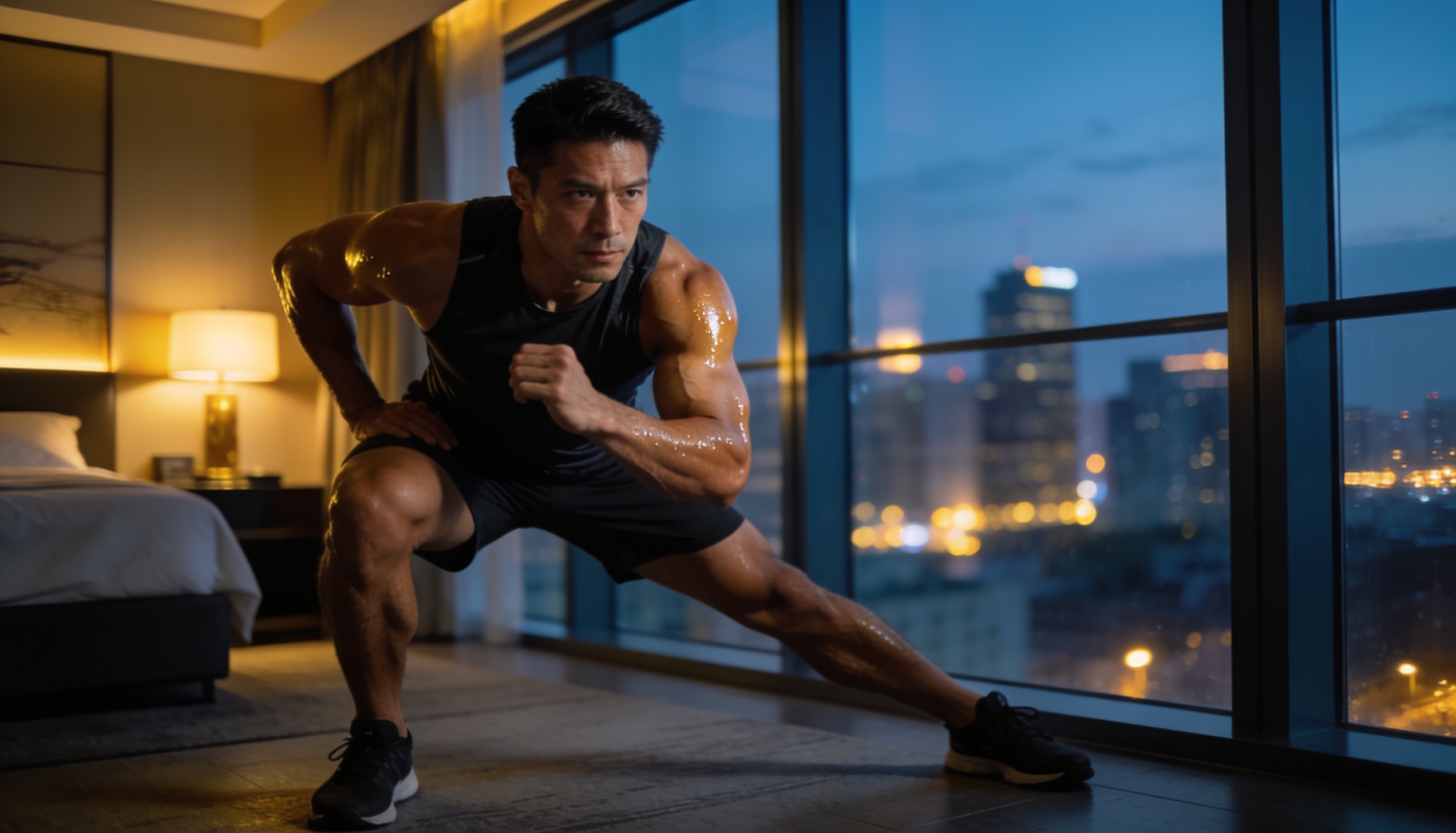 Kurzes Hotelzimmer-Workout fuer Fuehrungskraefte auf Geschaeftsreisen - Progressive Sports Adliswil