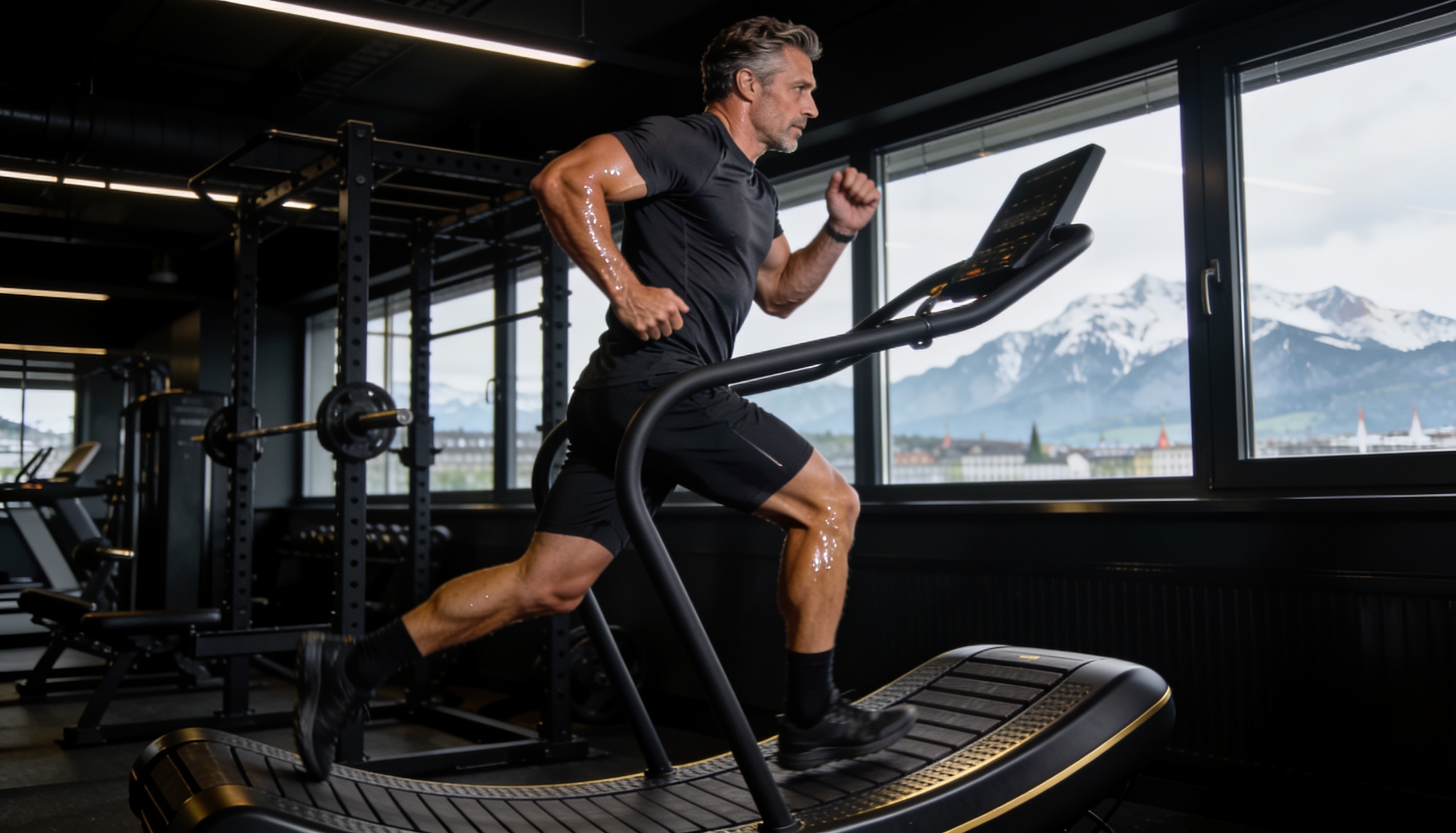 VO2max Training im Private Gym Adliswil - Unternehmer bei intensivem Ausdauertraining